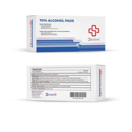 70% Alcohol Pads (50 pads) - Beligas USA