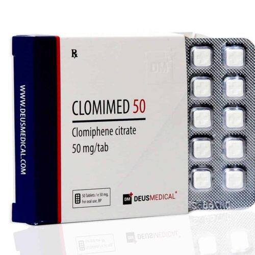 CLOMIMED 50 (Clomiphene citrate) - 50tabs of 50mg - DEUS-MEDICAL CLOMIMED 50 (Clomiphene citrate) - 50tabs of 50mg - DEUS-MEDICAL