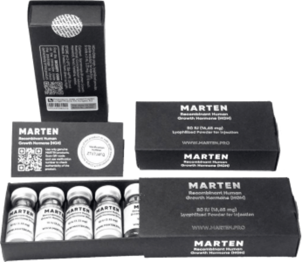 HGH Somatropin / Powder (10IUx5 vials/50 IU) - Marten