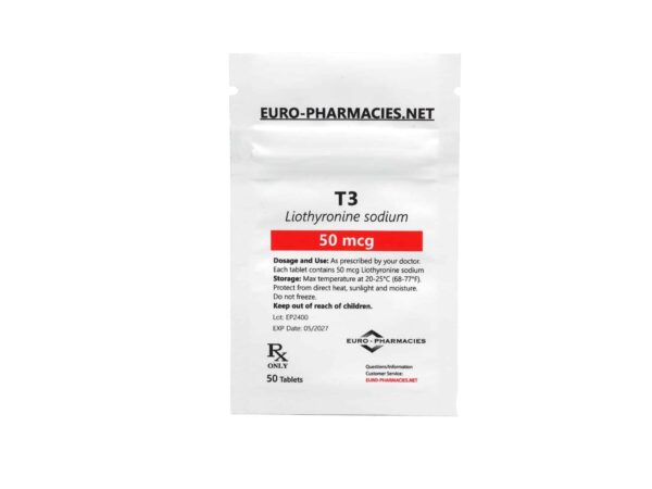 T3 - 50mcg/tab -50 tab/bag - Euro Pharmacies T3 - 50mcg/tab -50 tab/bag - Euro Pharmacies